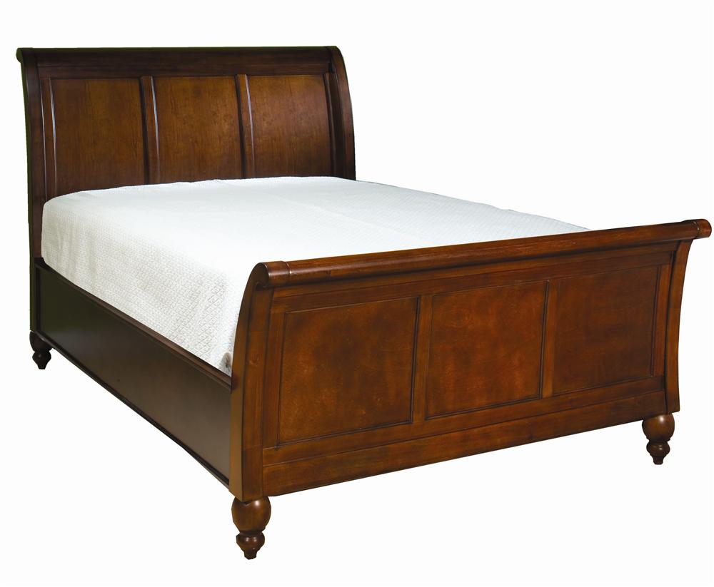 Aspenhome Cambridge Queen Sleigh Bed with Classic Turned Feet & Panel Details Belfort
